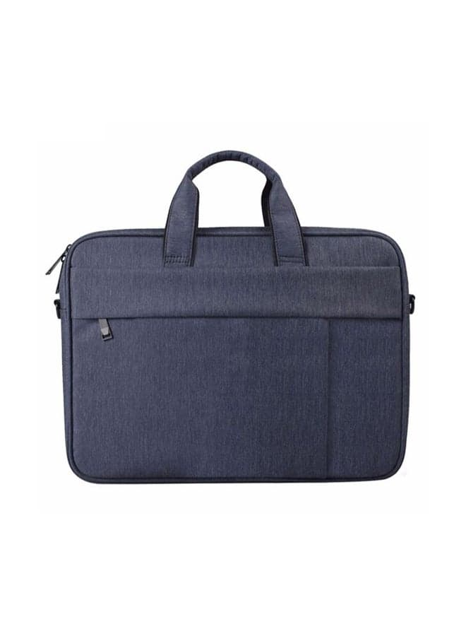 Waterproof Anti-Scratch One Shoulder Handbag For Laptop With Suitcase Belt Navy Blue