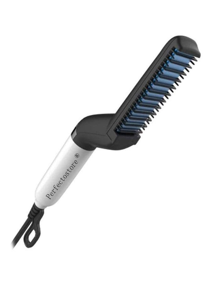 Electric Beard Straightener Comb Black/White
