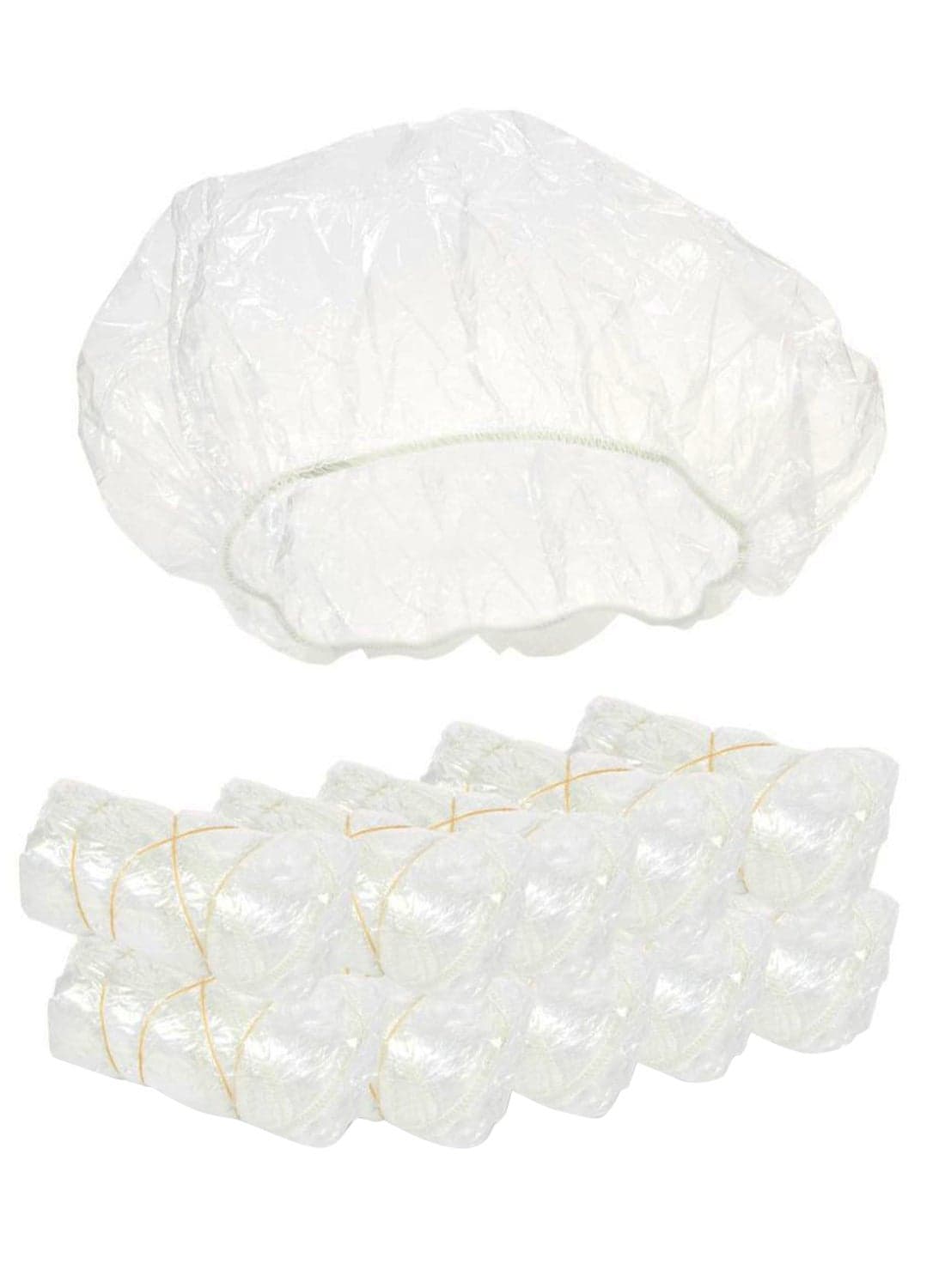 100-Piece Disposable Shower Cap Set Clear