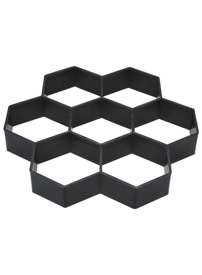 Hexagon Brick Stone Road Path Maker Mould Black 408grams