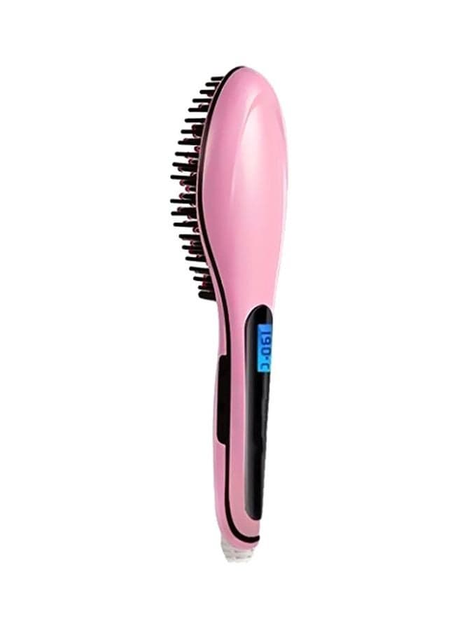 Hair Straightener Comb Brush Pink