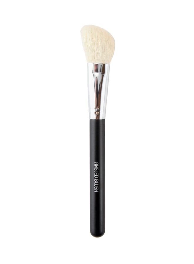 Makeup Application Angled Blush Brush Black/Silver