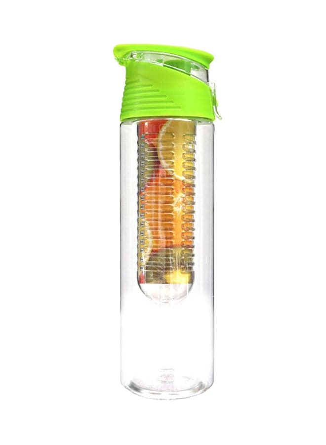 Portable Fruit Juice Infuser Water Bottle Clear/Green 800ml
