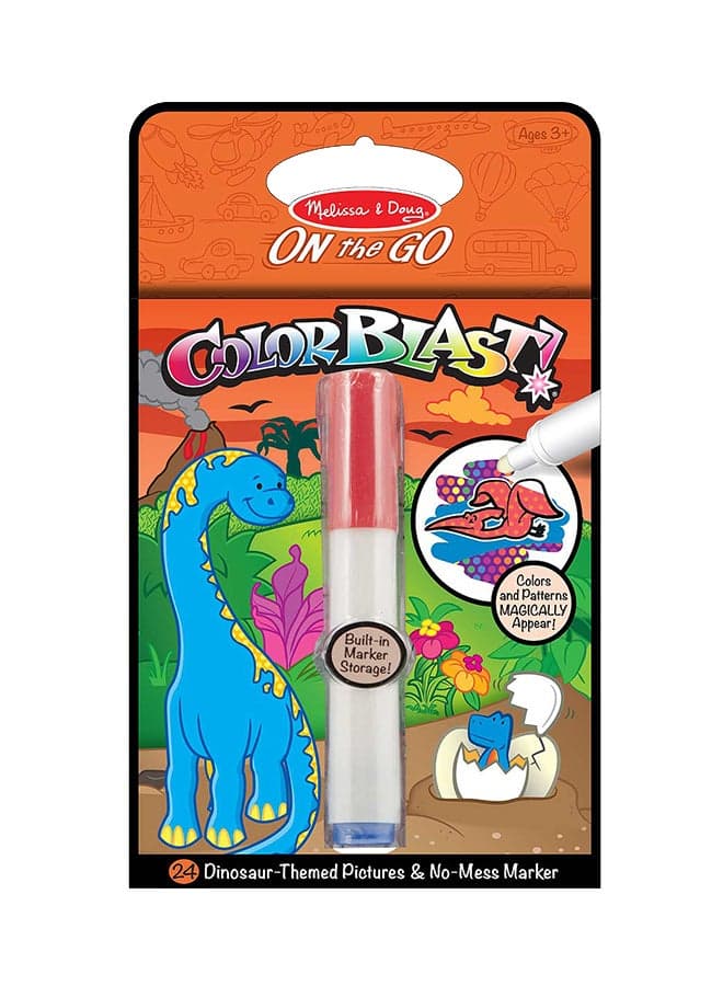 Dinosaurs On the Go Color Blast No-Mess Coloring Pad Multicolour
