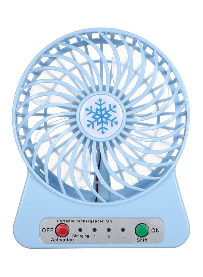 Portable Handheld Fan With Flash Light FS052 Blue