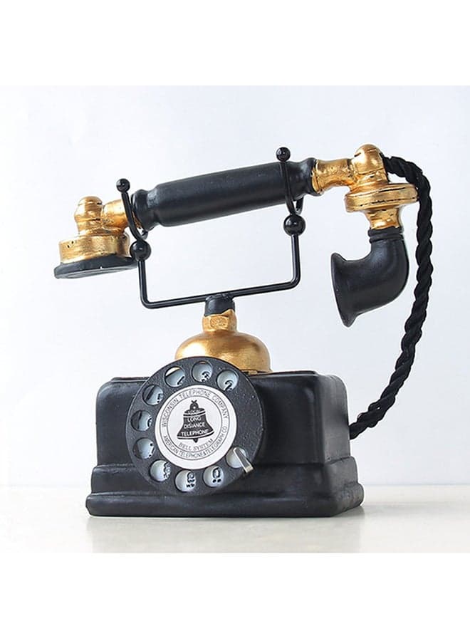 Retro Handset Telephone Model Black/Gold
