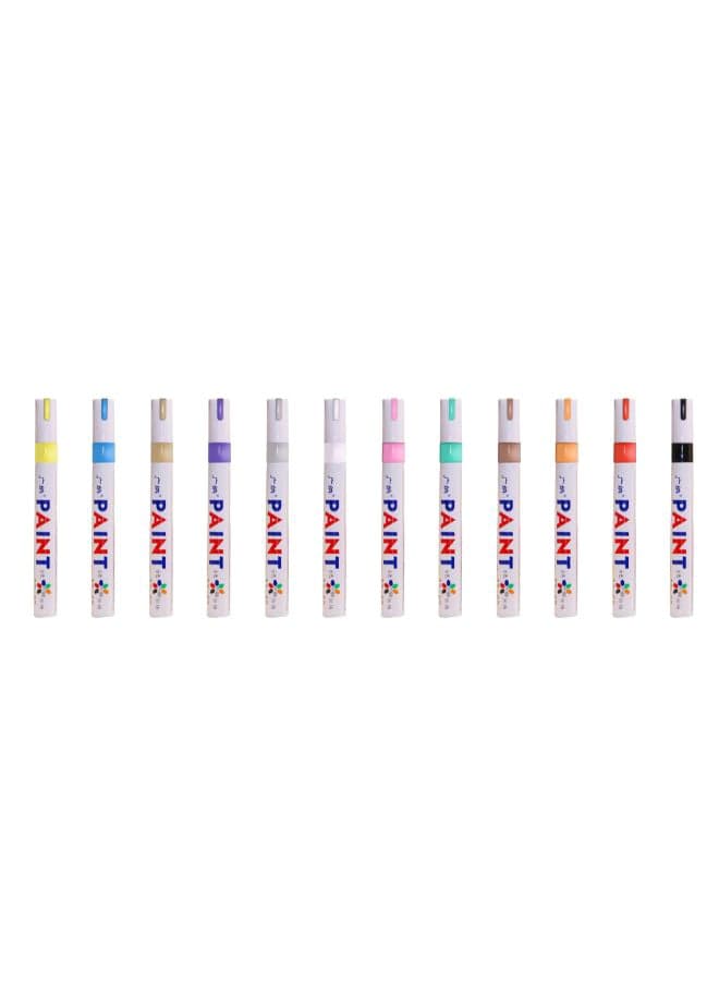 12-Piece Scratch Repairing Permanent Marker Pen Set