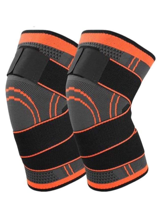 Pair Of Protective Sports Knee Brace Pad L