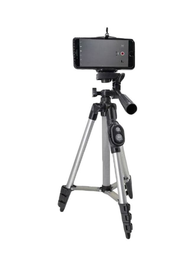 Camera Tripod With Remote Black/Silver
