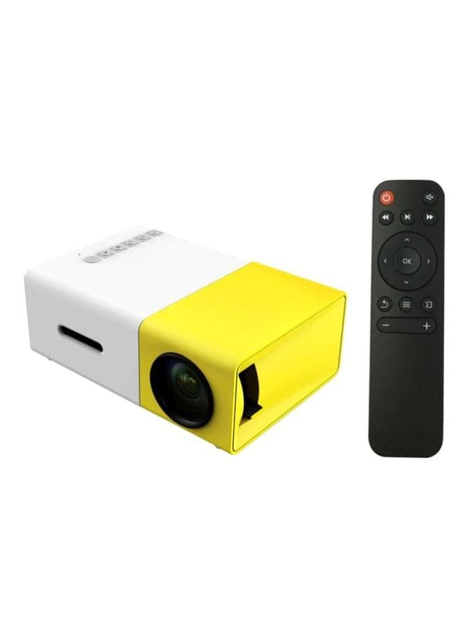 Mini LED HD USB Projector Yellow/White