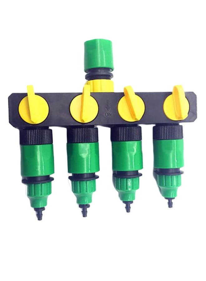 Automatic Garden Irrigation Drip Timer Pipe Splitter Green/Black/Yellow 3.4inch
