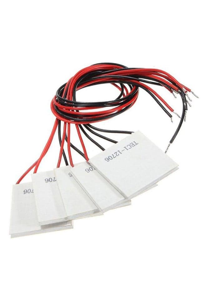 5-Piece Thermoelectric Cooler Peltier Plate Module Set K6636 Black/Red/White