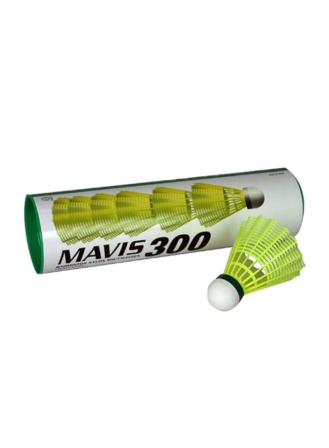 6-Piece Mavis 300 Shuttlecock 16 x 4 x 4cm