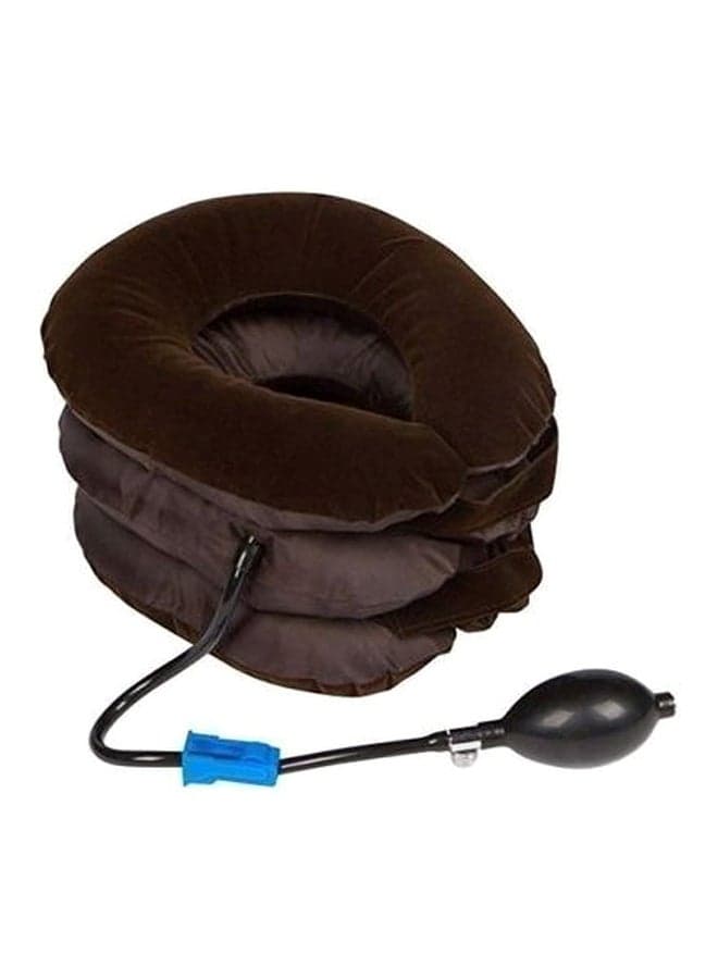 Neck Cervical Traction Device Suede Dark Brown