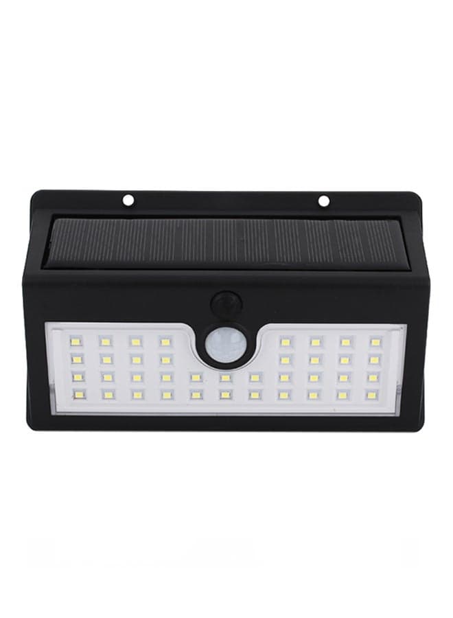 44 LED Solar Power Outdoor Wall Light Lamp Black 18 x 12 x 6centimeter