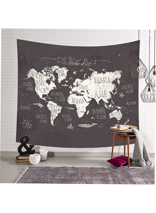 World Map Style Printing Wall Hanging Tapestry Multicolour