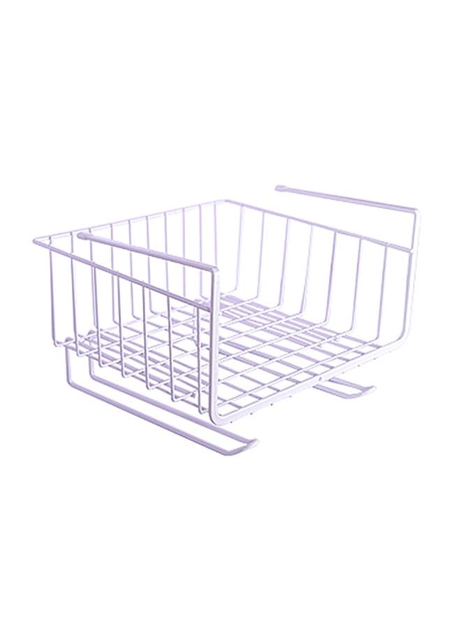 Under Shelf Hanging Storage Basket White 28.5 x 19.5 x 26cm