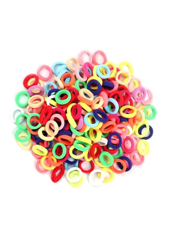 200-Piece Tiny Polytail Holder Elastic Bands Red/Blue/Green