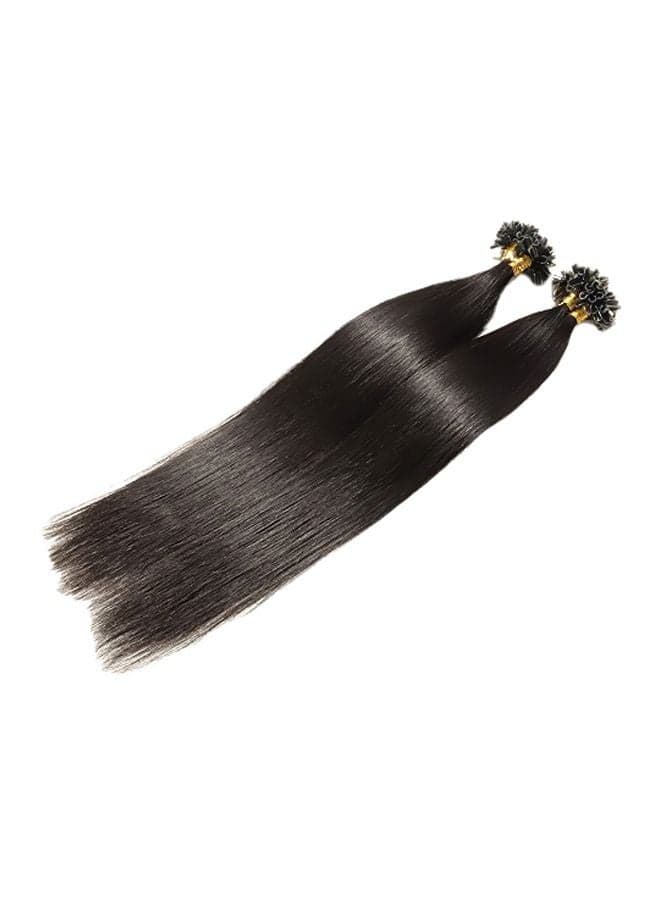 100 Strands Human Hair Extension 1B Natural Black 16inch