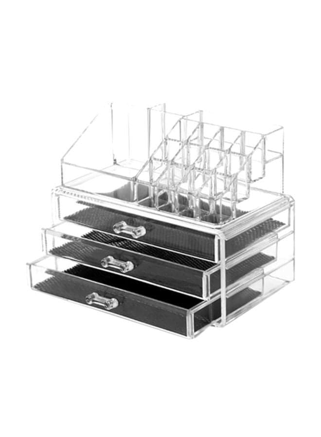Acrylic Cosmetic Organizer Clear/Black