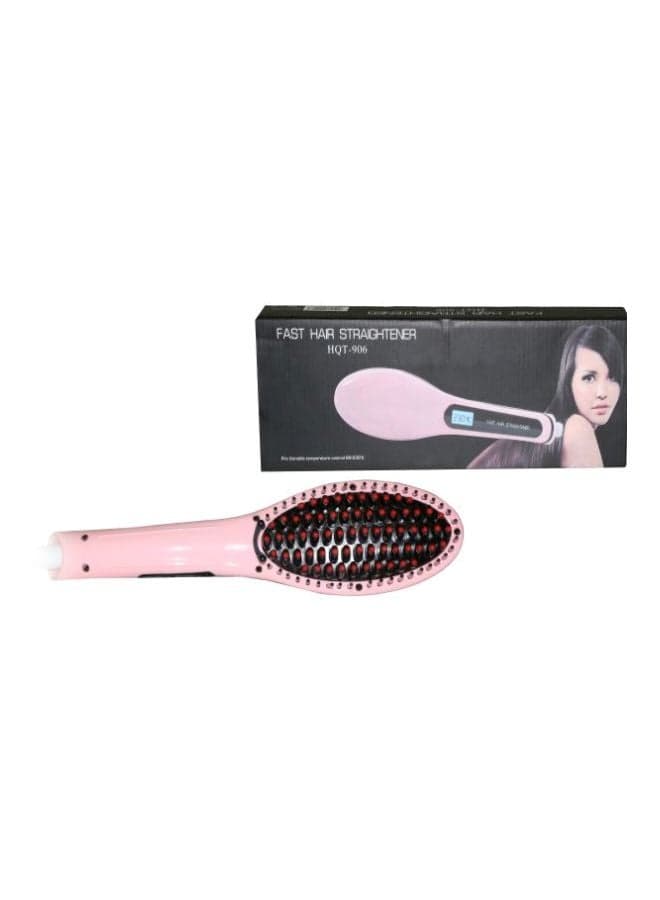 Hair Straightener Brush Pink/Black