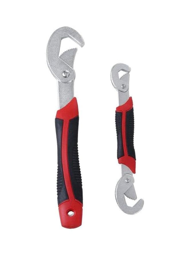2-Piece Snap And Grip Wrench Black/Red/Silver