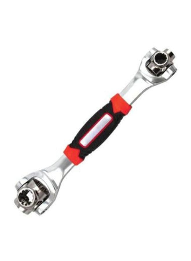 Multifunctional Wrench Tool Silver/Black/Red