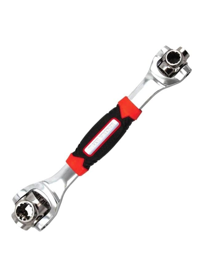 Multi-Functional Wrench Ratchet Tool Silver/Red/Black