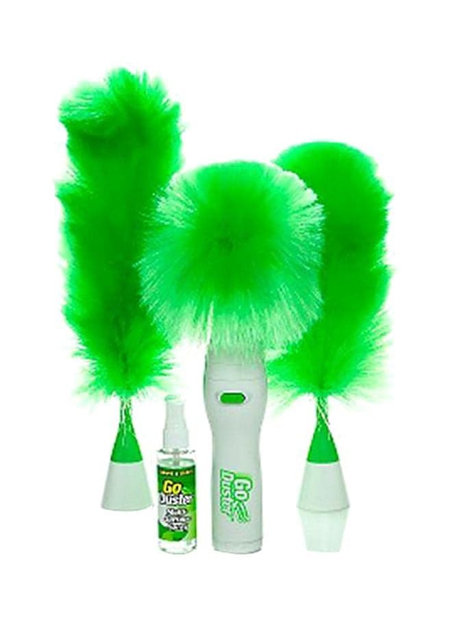 4-Piece Spinning Duster With Spray Green/White