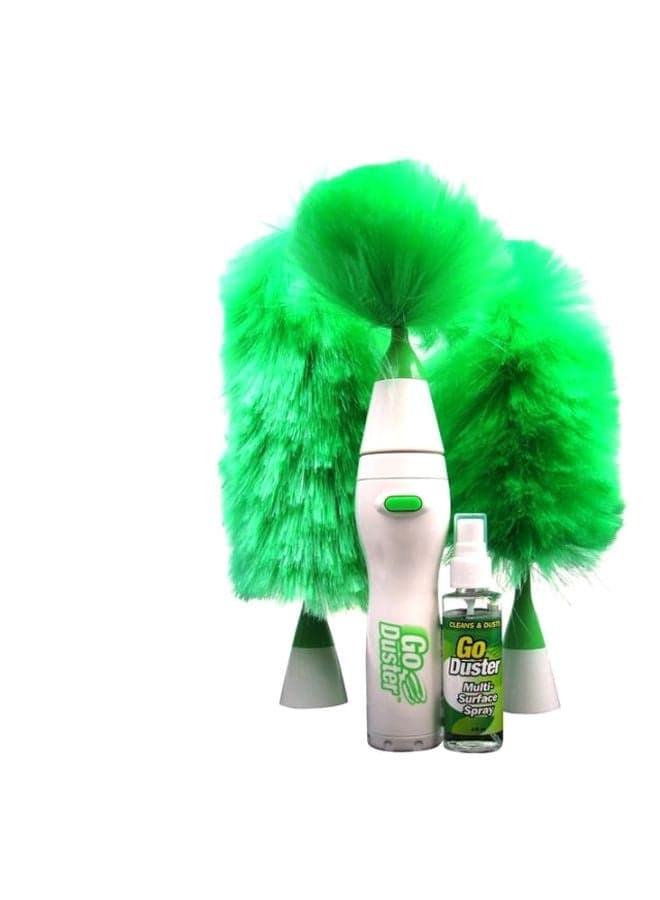 4-Piece Motorized Duster Green/White