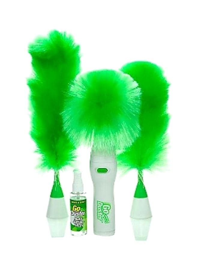 4-Piece Motorized Duster Green/White