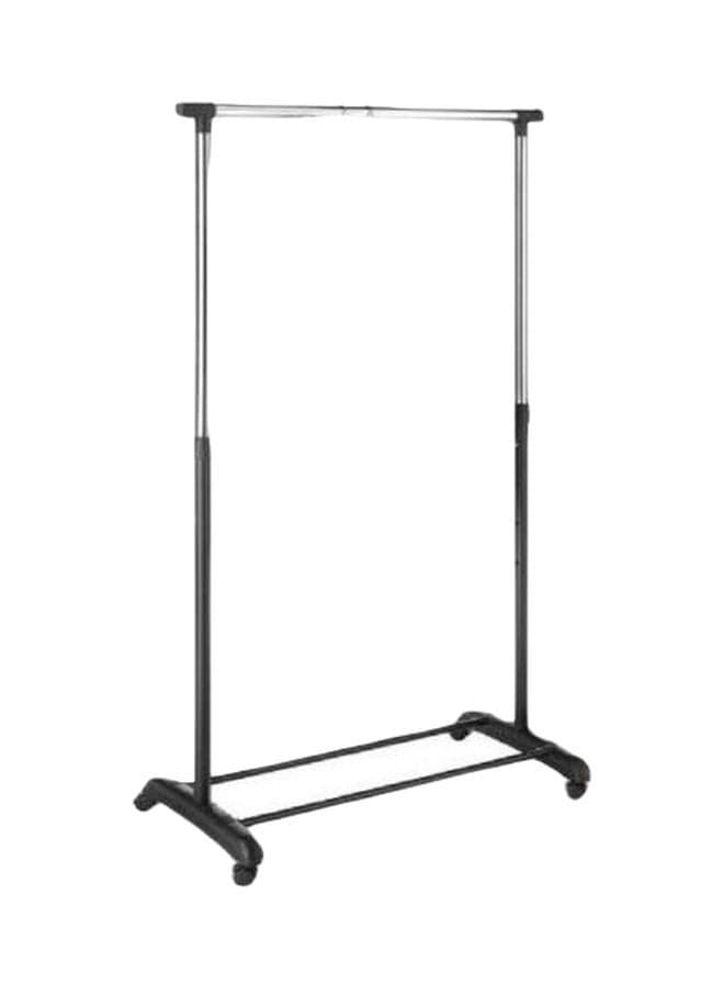 Telescopic Clothes Rack Silver/Black 75x45x80cm