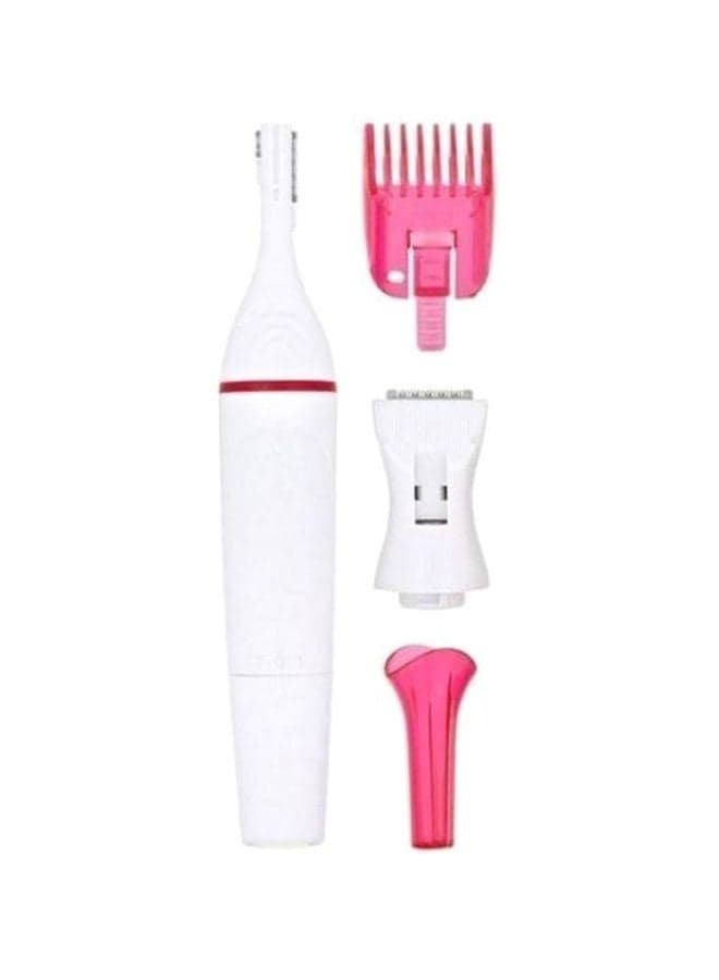 5-In-1 Sweet Sensitive Precision Eyebrow Body Hair Removal Trimmer White/Pink