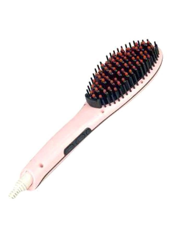 Hair Straightener Brush Pink/Black