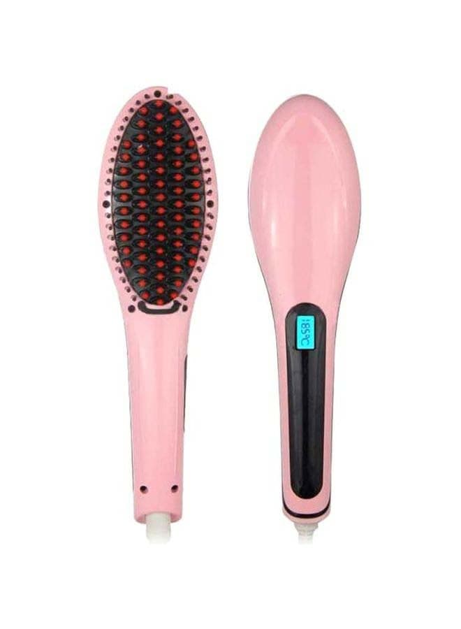Hair Straightener Brush Pink/Black