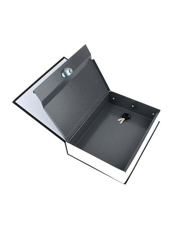 Security Locker With Key White/Grey 15.5x5.5x25cm