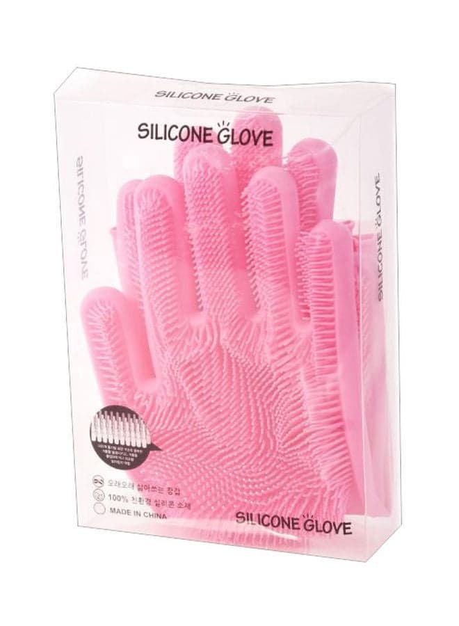 2-Piece Silicone Gloves Pink
