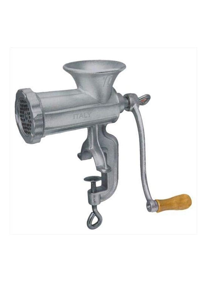 Aluminium Meat Mincer Silver/Beige 10cm