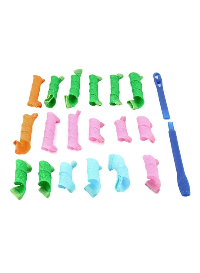 20-Piece Magic Curler Hair Styling Rollers Set Multicolour 9 x 3cm