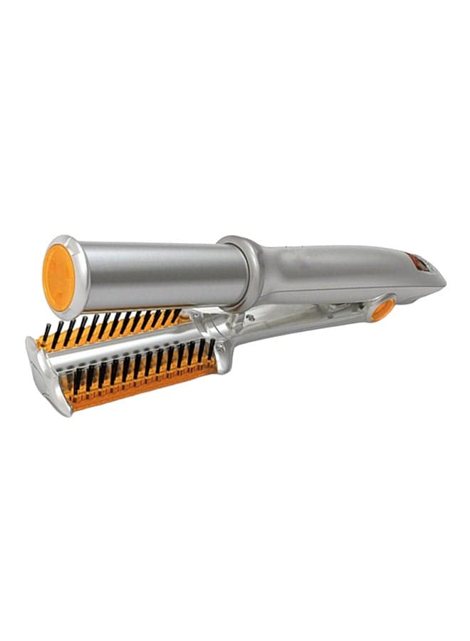 Multi-Function Automatic Hair Curler Straight Splint Roll Silver/Orange 29.5 X 6 X 6.5cm