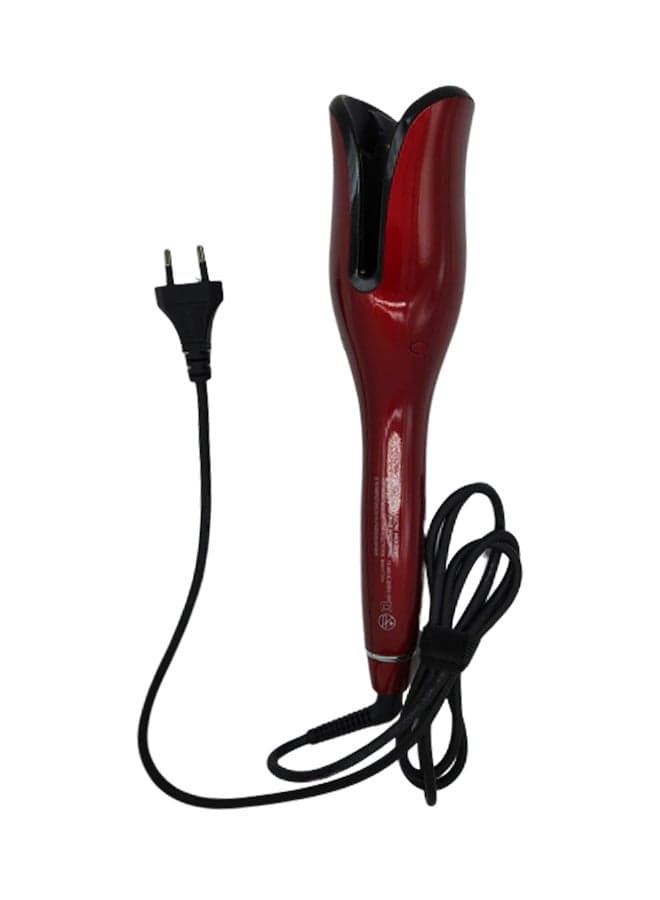 Multifunctional Automatic Spiral Rotating Hair Curling Roller Red