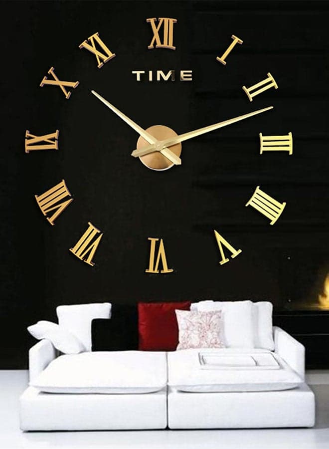 Creative Design Wall Clock Gold 100x100centimeter