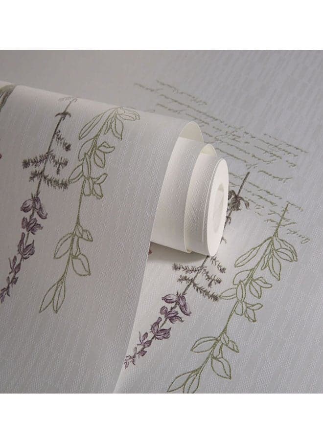 Pastorale Style Floral Pattern Wallpaper Beige 0.53x10meter