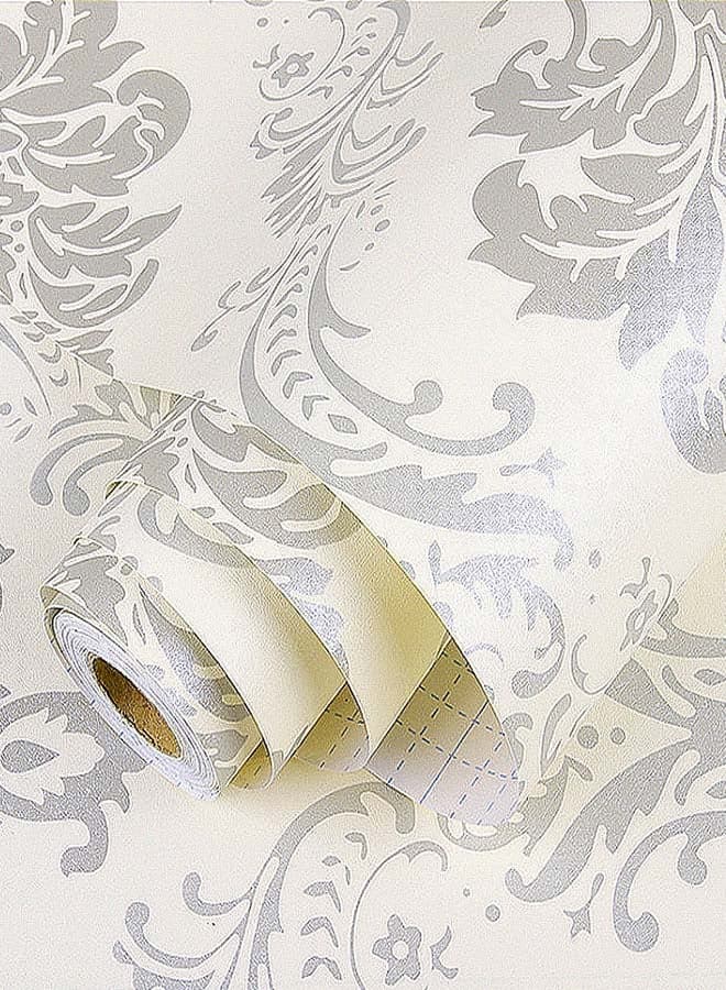 European Style Waterproof Flower Pattern Wallpaper Multicolour 45x500cm