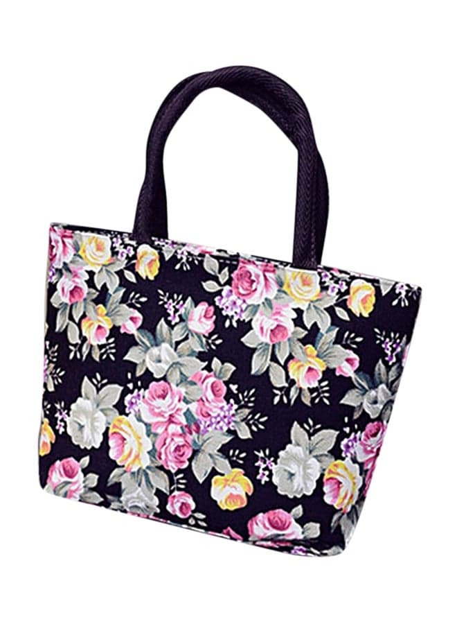 Rose Flower Printed Tote Bag Multicolour