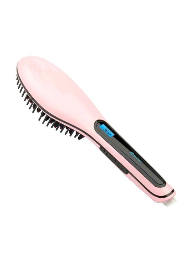 Hair Straightener Brush Pink/Black