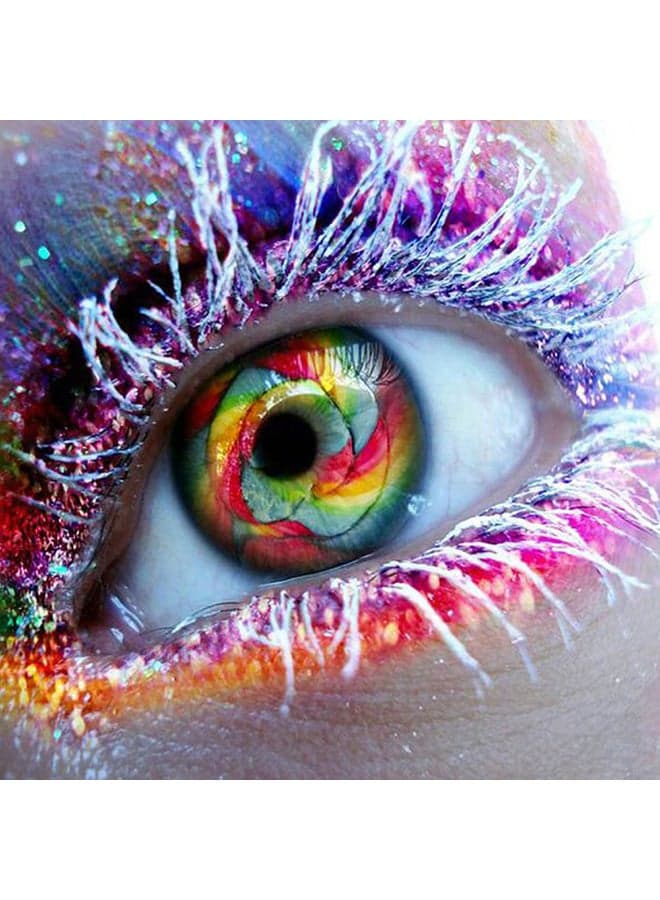 5D DIY Diamond Round Painting Multicolour 25x25x27centimeter