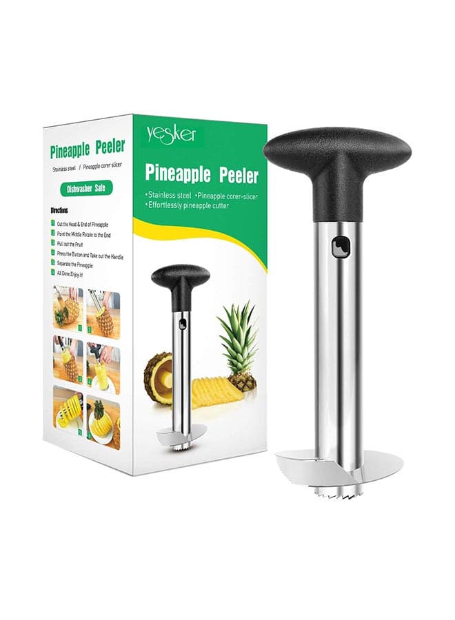 Stainless Steel Pineapple Corer And Peeler Black/Silver