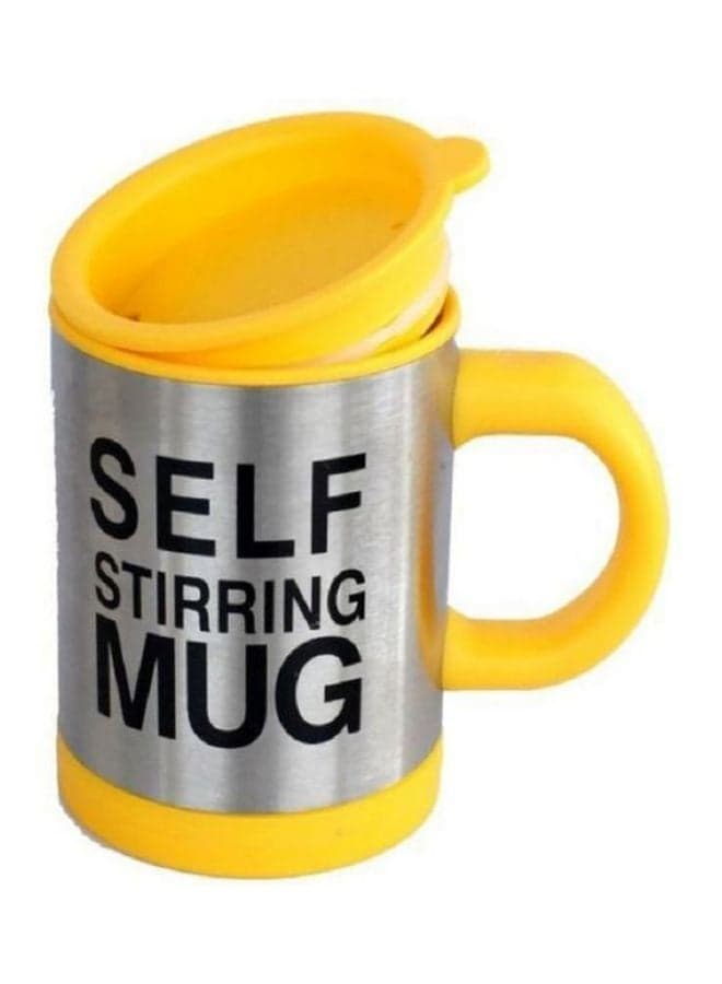 Self Stirring Mug Yellow/Silver