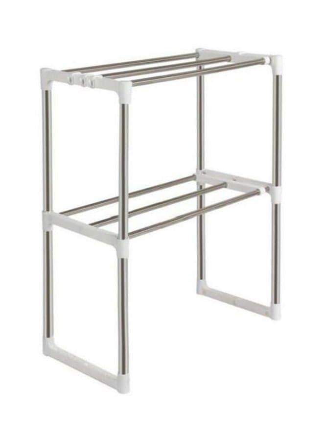 Adjustable Microwave Kitchen Rack Silver